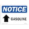 Signmission Safety Sign, OSHA Notice, 3.5" Height, 5" Width, Gasoline (Up Arrow) Sign With Symbol, Landscape OS-NS-D-35-L-13056 - alternate 1